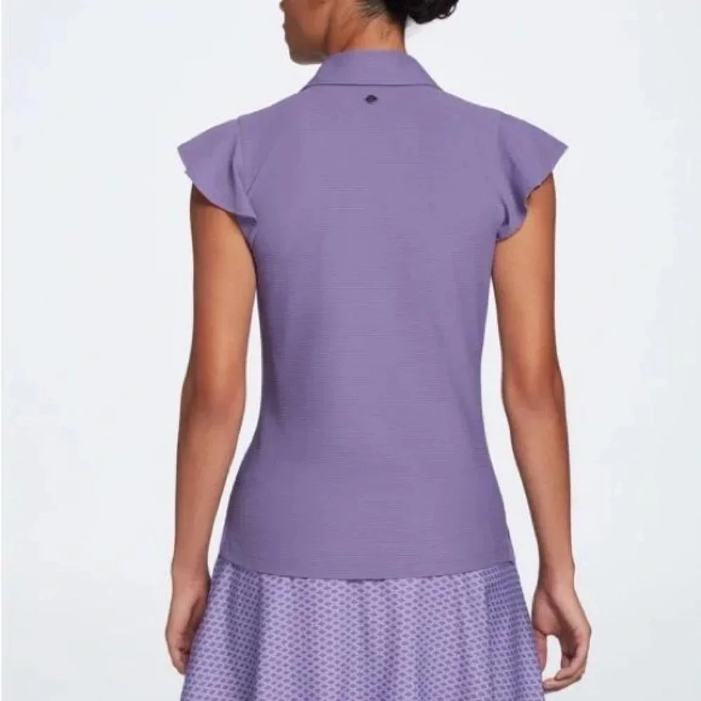 NWT Calia Women's Golf Flutter Sleeve Polo - Picture 2 of 4
